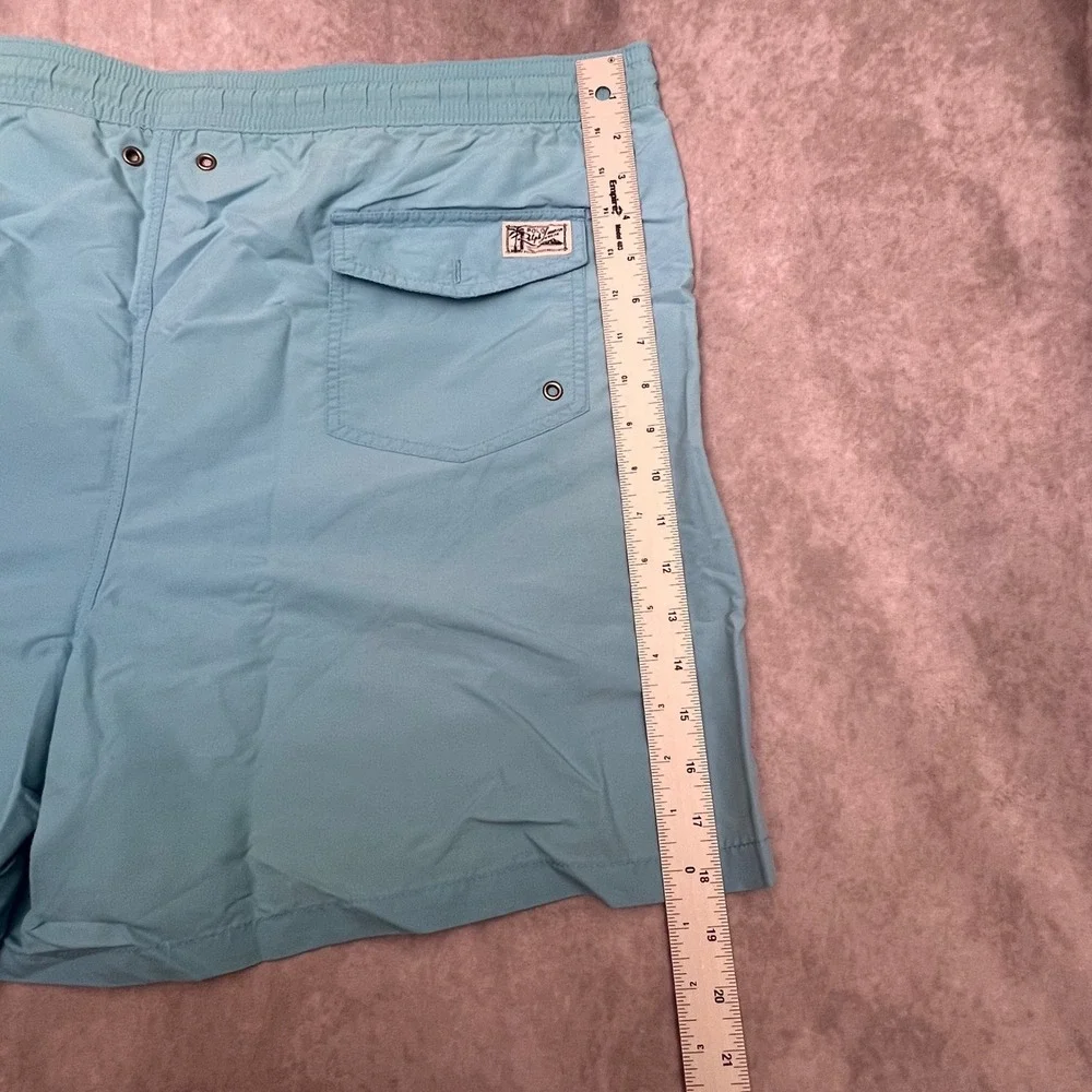 Polo Ralph Lauren Swim Shorts Mens XL Light Blue Excellent Trunks Mesh Lined